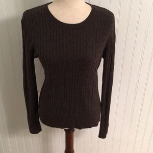 Rope knit textured sweater